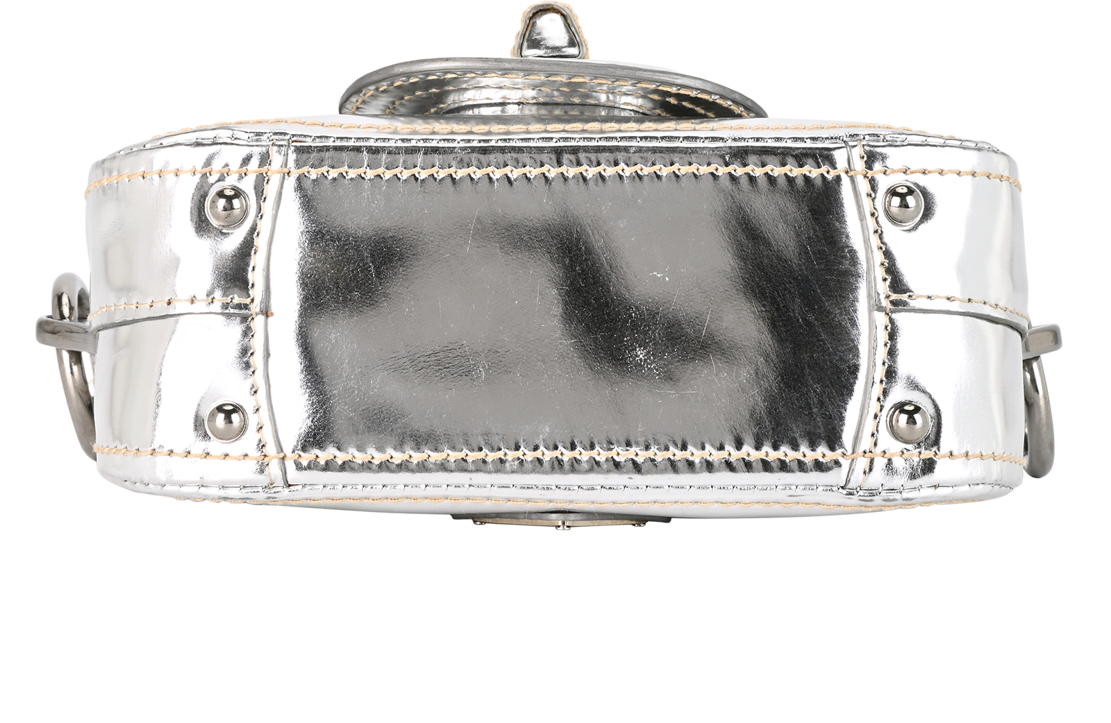 Vintage Crossbody, &pound;250, Handbags, Silver, Patent Leather, Top view